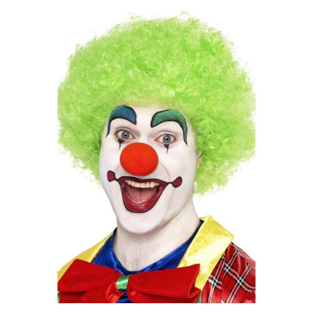 Peruca pentru petrecere, de clown, afro, verde