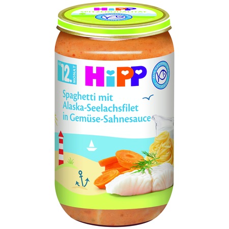 Био Пюре Hipp спагети, морска треска и зеленчуци, 250гр - eMAG.bg