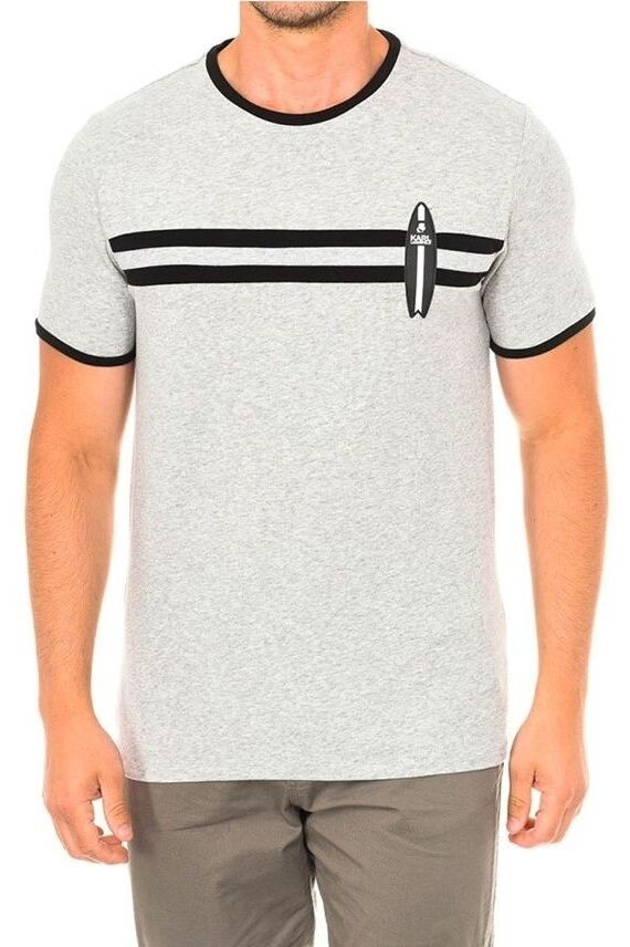 Tricou Barbati Karl Lagerfeld Surf T-Shirt Short Sleeve KL19MTS02-Melange, Gri, S