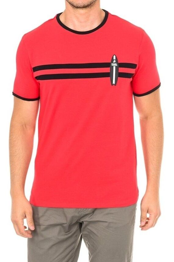 Tricou Barbati Karl Lagerfeld Logo T-Shirt Short Sleeve KL19MTS02-RED, Rosu, S