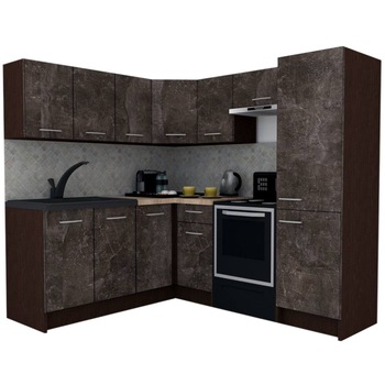 Set Bucatarie de Colt GENA NEW 8 ST. 180-210, Genarom, Fara Corp de Cuptor, Wenge / Decor 4299 Set Bucatarie de Colt GENA NEW 8 ST. 180-210, Genarom, Fara Corp de Cuptor, Wenge / Decor 4299