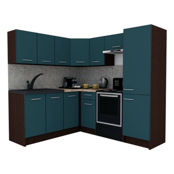 Set Bucatarie de Colt GENA NEW 8 ST. 180-210, Genarom, Fara Corp de Cuptor, Wenge / Decor 0244 Set Bucatarie de Colt GENA NEW 8 ST. 180-210, Genarom, Fara Corp de Cuptor, Wenge / Decor 0244