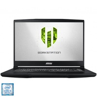 Laptop MSI WP65 9TH cu procesor Intel® Core™ i5-9300H pana la 4.10 GHz, 15.6", Full HD, 8GB, 512GB SSD, NVIDIA Quadro P620 4GB , Free DOS, Black