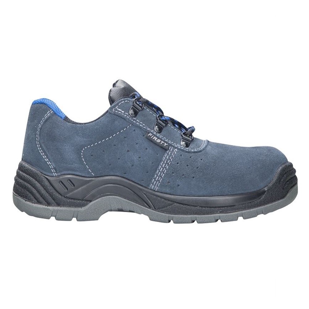Pantofi Firlow-Trek S1P, Ardon, Piele caprioara, Bombeu metalic, 38, Albastru