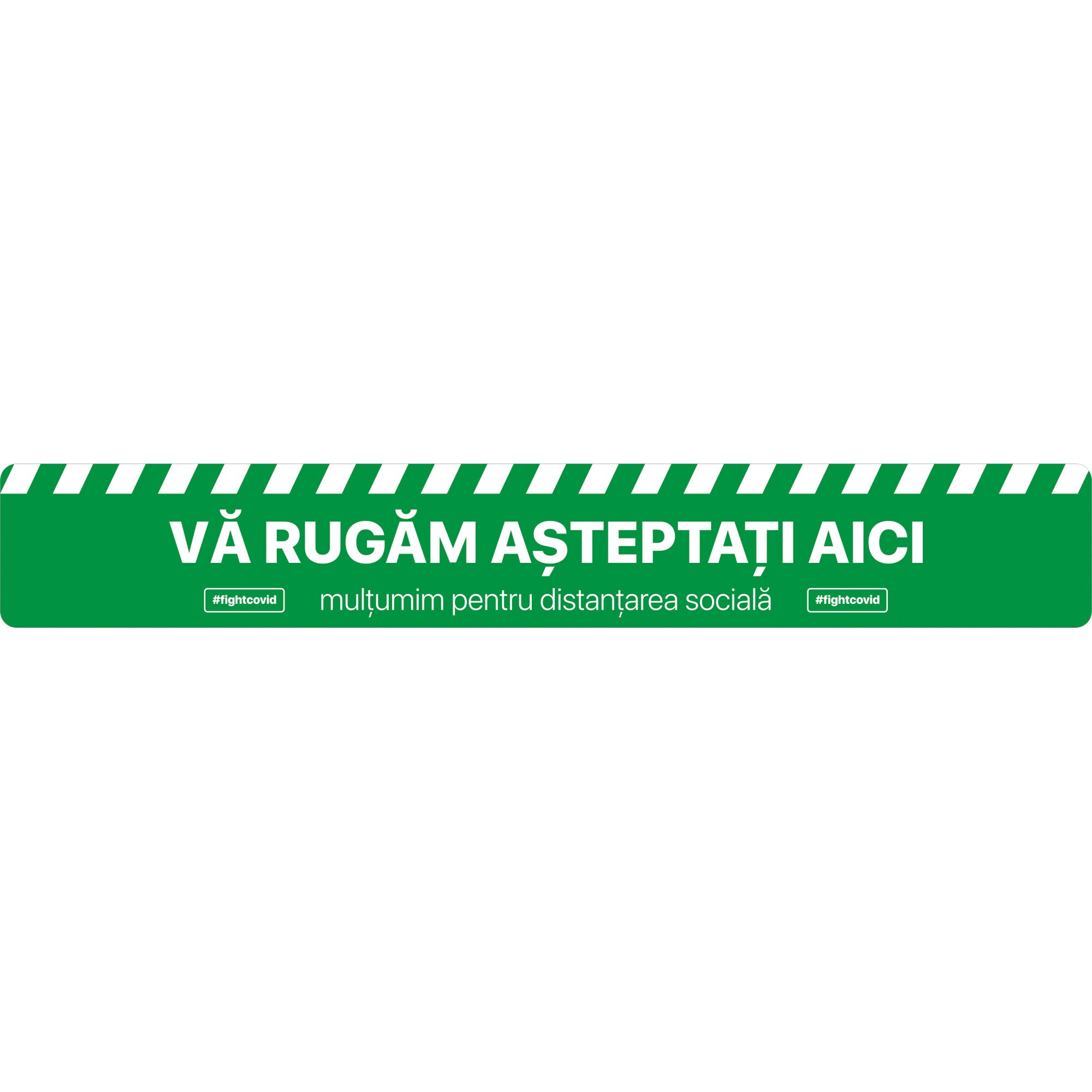 Autocolant distantare Covid-19, ADL2, linie, verde, 100 x 15 cm