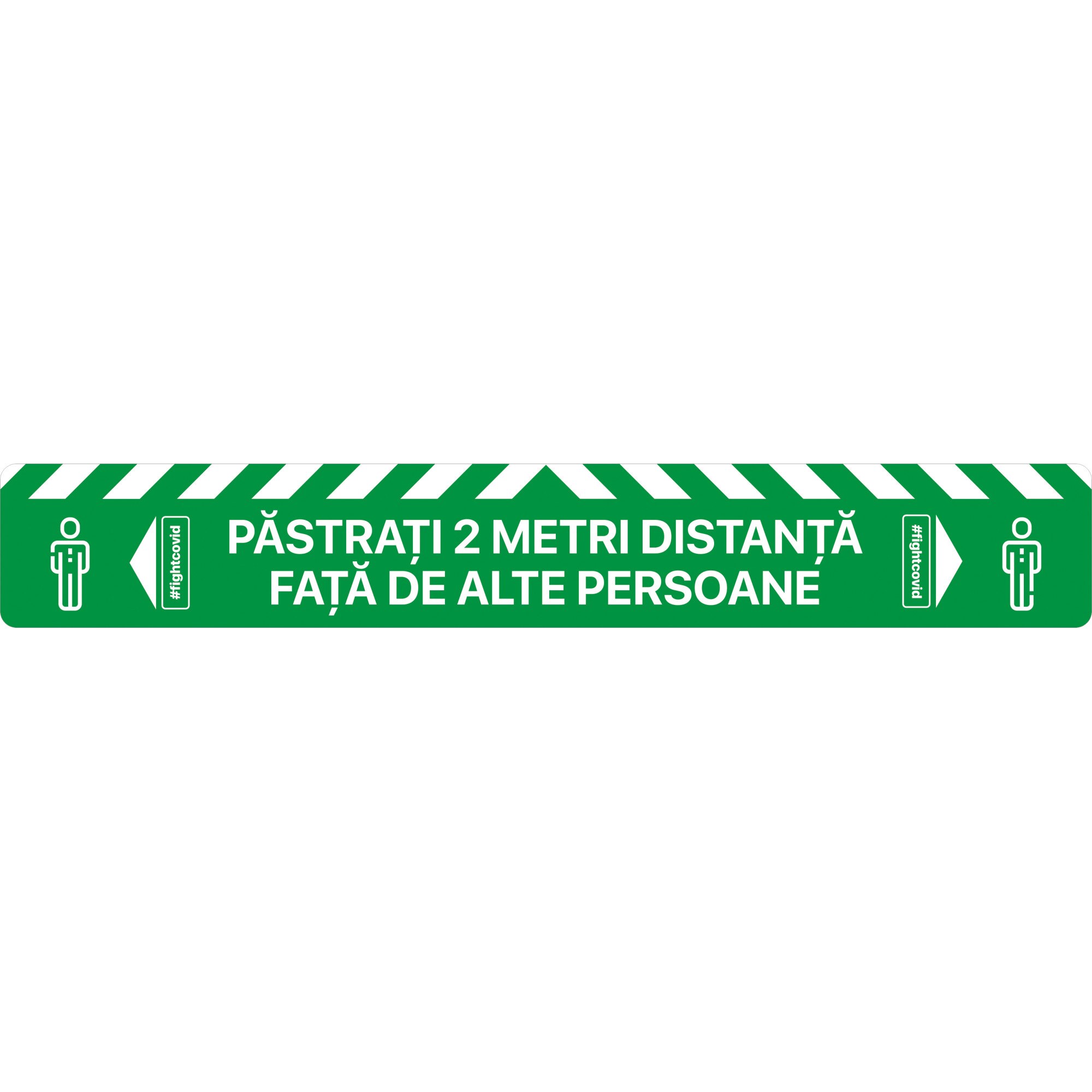 Autocolant distantare Covid-19, ADL3, linie, verde, 100 x 15 cm