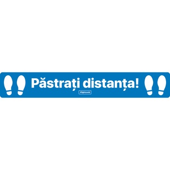 Autocolant distantare Covid-19, ADL5, linie, albastru, 100 x 15 cm Autocolant distantare Covid-19, ADL5, linie, albastru, 100 x 15 cm