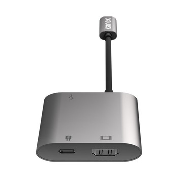 Adaptor multimedia Kanex 3in1, USB-C to HDMI, USB 3.0, incarcare, Gri Adaptor multimedia Kanex 3in1, USB-C to HDMI, USB 3.0, incarcare, Gri