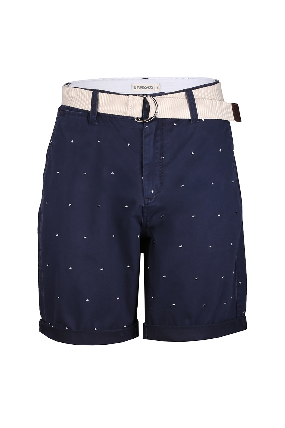 Fundango, Bemude chino slim fit North Shore, Bleumarin/Alb