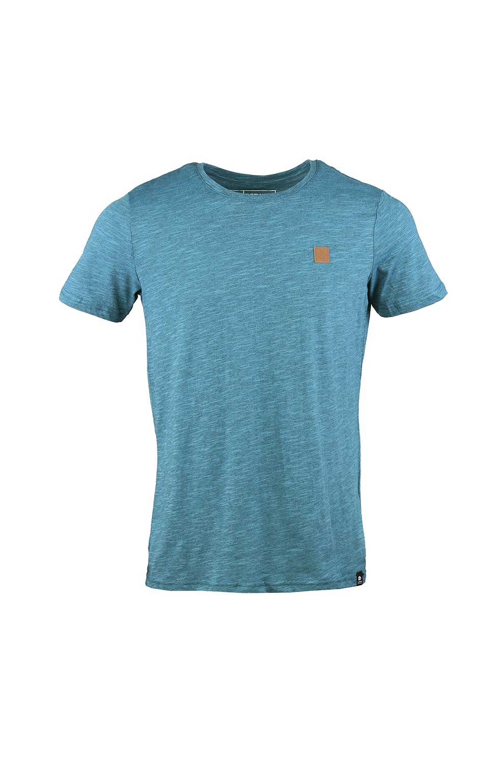 Fundango, Tricou regular fit cu decolteu la baza gatului Jaggy, Turcoaz, S