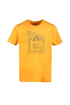 Fundango, Tricou regular fit cu imprimeu grafic si text, Portocaliu Fundango, Tricou regular fit cu imprimeu grafic si text, Portocaliu