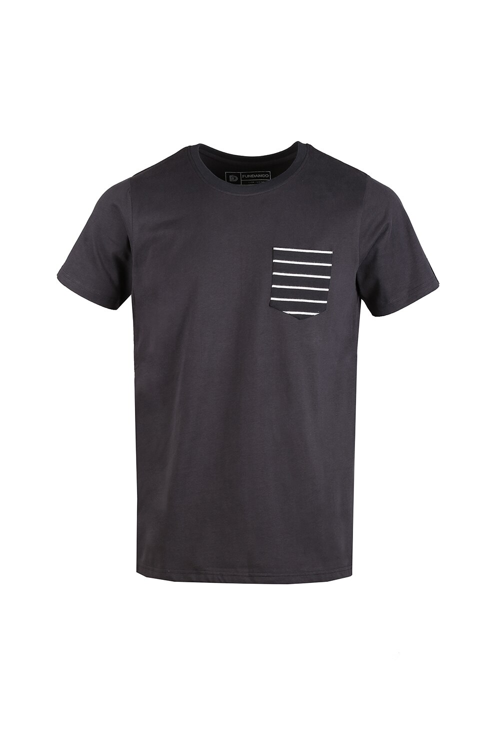 Fundango, Tricou regular fit cu buzunar pe piept Jaggy, Gri antracit