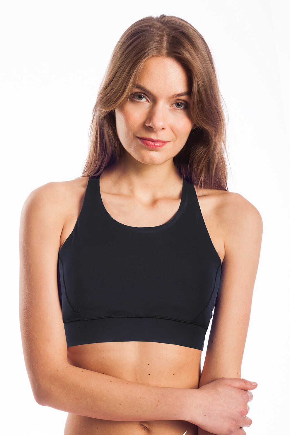 Fundango, Bustiera sport cu bretele ajustabile Nova, Negru, XS