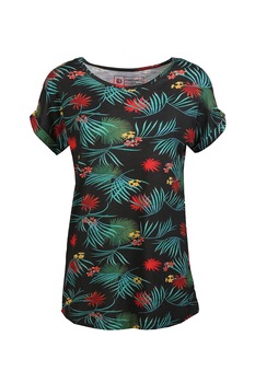 Fundango, Tricou din amestec de bumbac cu imprimeu Lelia, Negru Fundango, Tricou din amestec de bumbac cu imprimeu Lelia, Negru