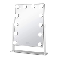 Oglinda machiaj cu suport, luminata cu 12 LED-uri luminoase, modul 3 culori, intensificator lumina, 40 cm , Doty