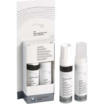 Kit retus vopsea original BMW, culoare negru black sapphire metallic 475, 2 x 12ml Kit retus vopsea original BMW, culoare negru black sapphire metallic 475, 2 x 12ml