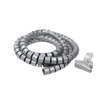 Organizator flexibil pentru cabluri LogiLink model KAB0013, argintiu, 2500 x 25 mm Organizator flexibil pentru cabluri LogiLink model KAB0013, argintiu, 2500 x 25 mm