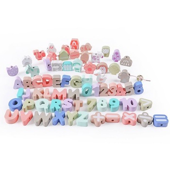 Litere si Cifre din Lemn, Ecotoys, Tip Margele, pentru Creare Siruri, Lantisoare si Bratari, 80 piese colorate Litere si Cifre din Lemn, Ecotoys, Tip Margele, pentru Creare Siruri, Lantisoare si Bratari, 80 piese colorate