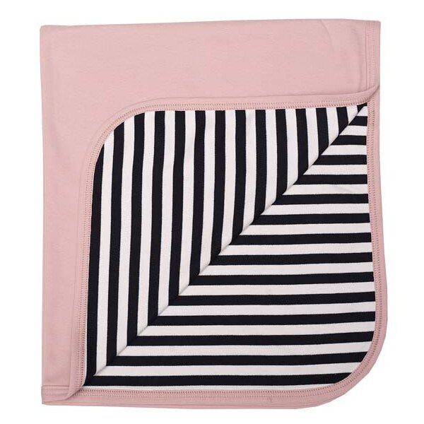 Patura din bumbac organic pentru bebelusi roz 85x75 cm