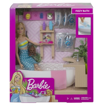 Set de joaca Barbie - Relaxare in cada Set de joaca Barbie - Relaxare in cada