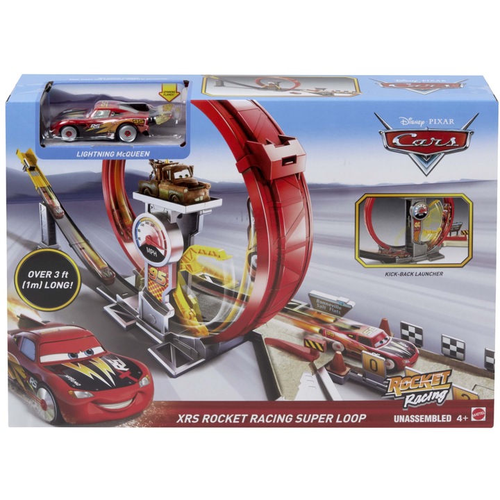 Комплект за игра Disney Cars - Xrs mega loop rocket machine