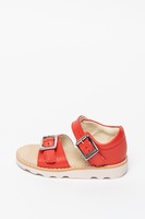 Clarks, Sandale de piele Crown Bloom, Coral, 25 EU