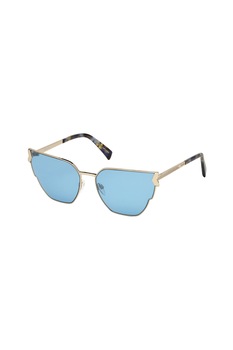 JUST CAVALLI, Ochelari de soare cat-eye cu lentile polarizate, Auriu deschis, 60-17-140 Standard JUST CAVALLI, Ochelari de soare cat-eye cu lentile polarizate, Auriu deschis, 60-17-140 Standard