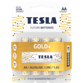 Baterii Tesla AA Alcaline GOLD+, 4 buc Baterii Tesla AA Alcaline GOLD+, 4 buc