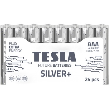 Baterii Tesla AAA Alcaline SILVER+, 24 buc Baterii Tesla AAA Alcaline SILVER+, 24 buc