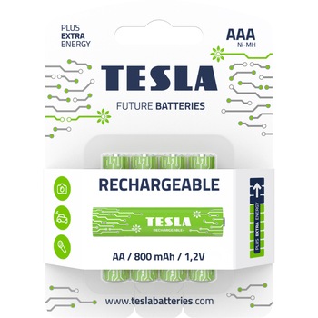 Acumulatori Tesla AAA RECHARGEABLE+, 800mAh, 4 buc