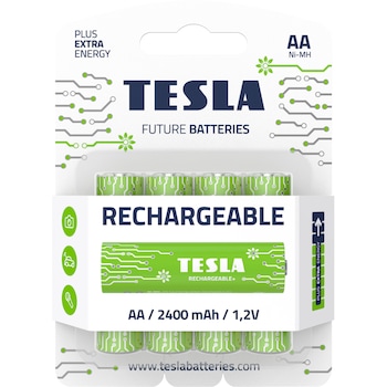 Acumulatori Tesla AA RECHARGEABLE+, 2450mAh, 4 buc