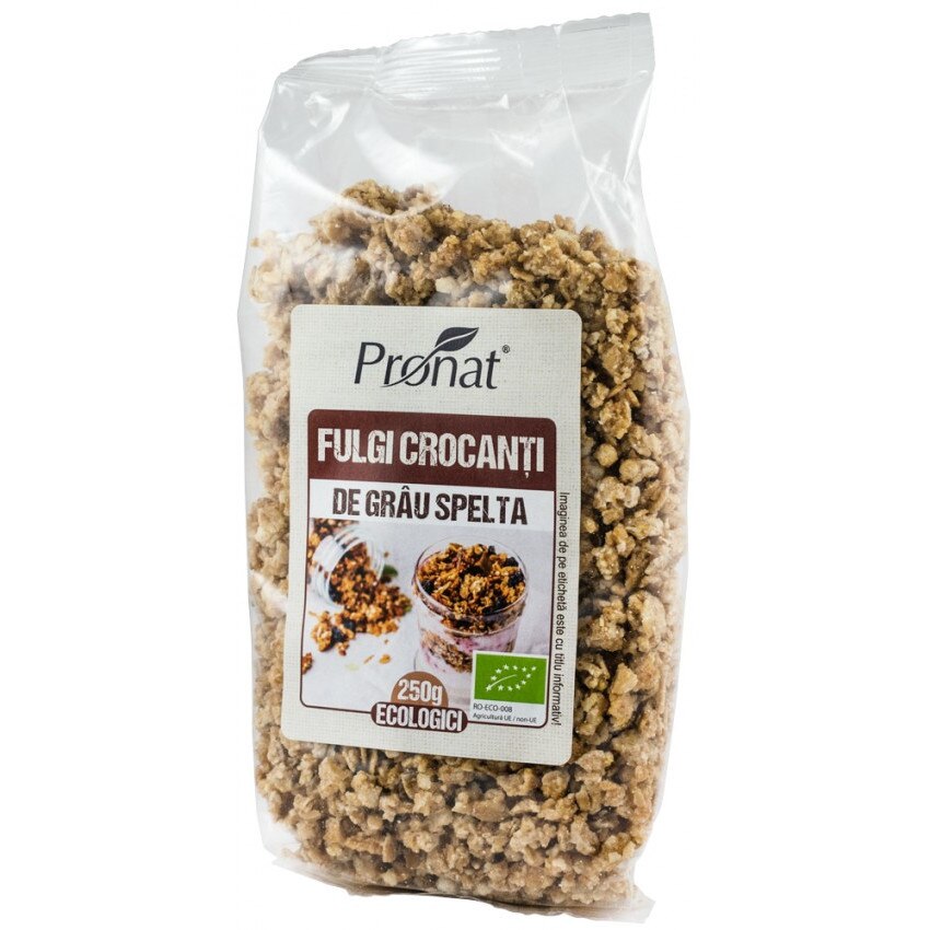 Fulgi crocanti bio de grau spelta Pronat 250g