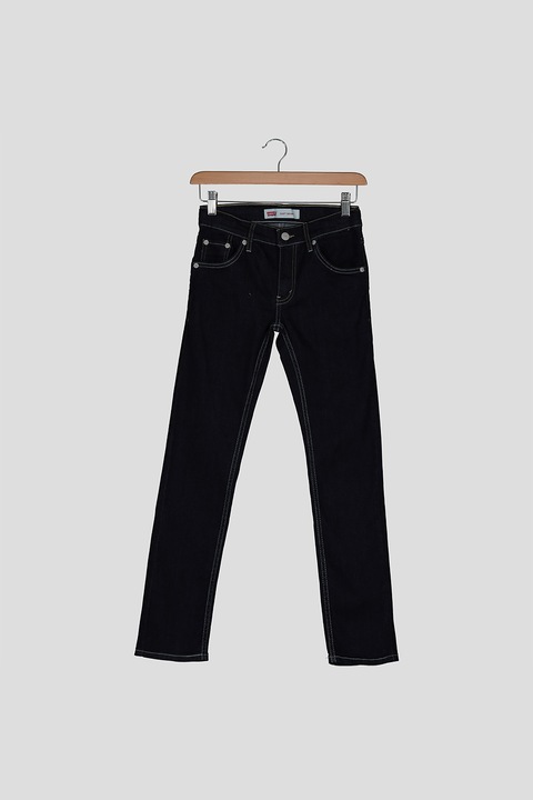 Levi's Kids, Skinny fit farmernadrág 5 zsebbel, Fehér/Tengerészkék, 140 CM