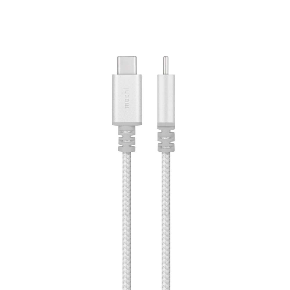 Cablu USB-C pentru Macbook si dispozitive cu USB-C, Moshi Integra 60W, gri deschis