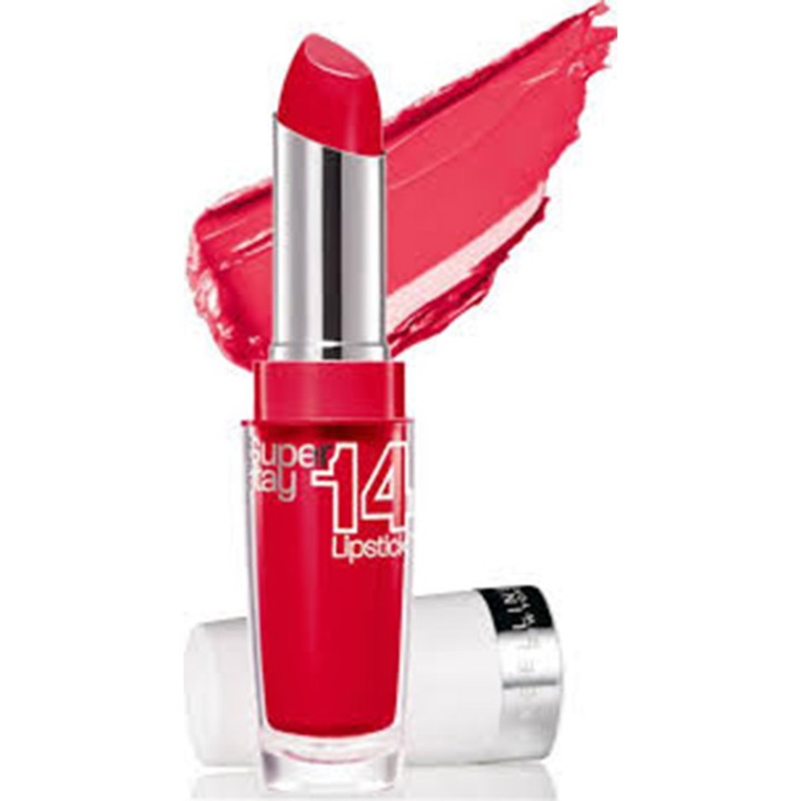 Ruj de lunga durata MAYBELLINE Super Stay 14HR Megawatt, Culoare: 510 Non Stop Red