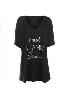 Tricou lung casual Golddigga Slogan Tropical, Negru / Alb, Negru/Alb, S Tricou lung casual Golddigga Slogan Tropical, Negru / Alb, Negru/Alb, S