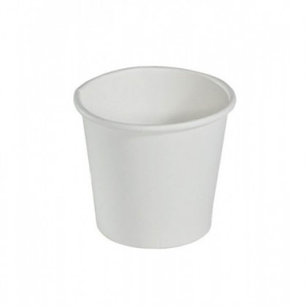 Pahare Carton 4 Oz, 120 ml, 100 Buc/Set, Culoare Alba, Ambalaje Catering