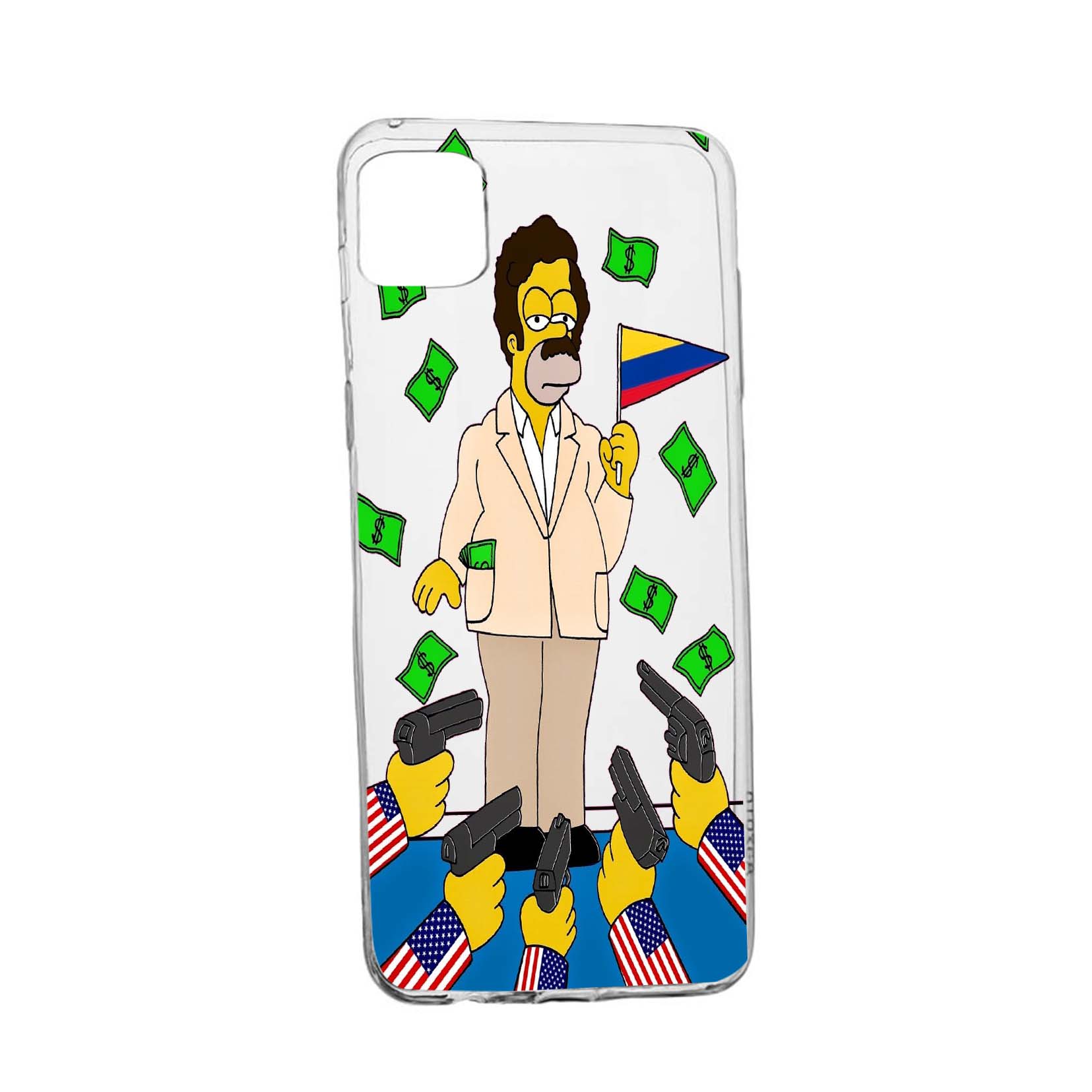 Husa Narcos Simpson, Movie pentru Motorola Moto G 5G Plus, rezistenta la uzura, anti-alunecare, din silicon Premium, 439