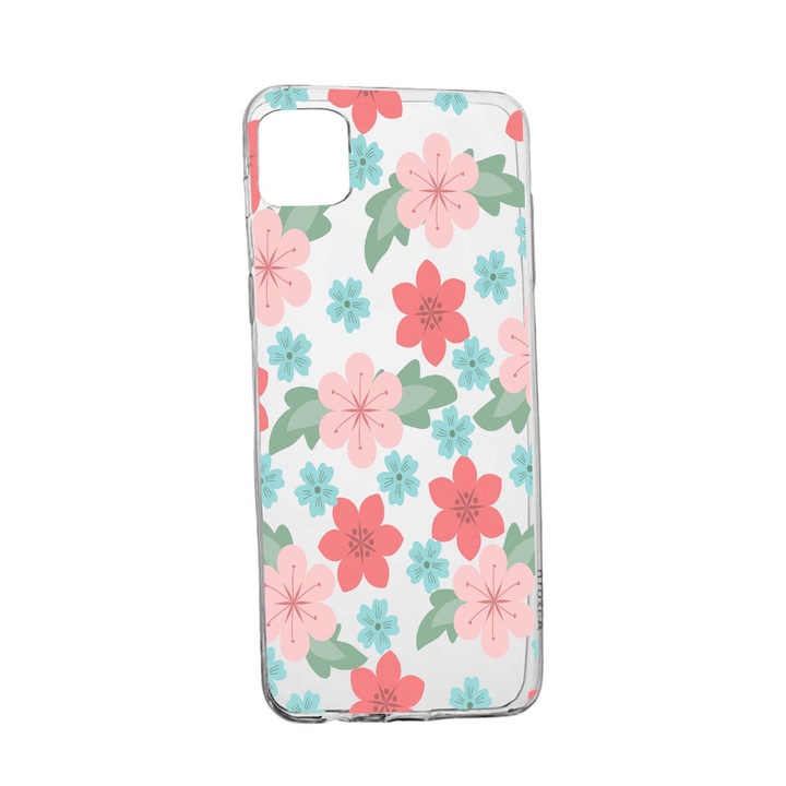 Husa Flori, culorile de pastel, pentru Samsung Galaxy A41, rezistenta la uzura, anti-alunecare, din silicon Premium, 515