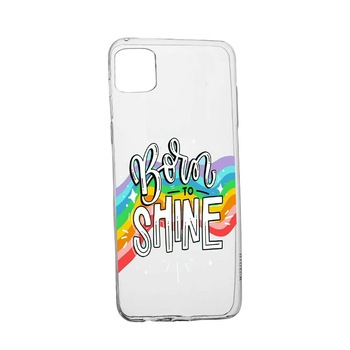 Husa cu mesaj Born To Shine, pentru Huawei P40, rezistenta la uzura, anti-alunecare, din silicon Premium, 489 Husa cu mesaj Born To Shine, pentru Huawei P40, rezistenta la uzura, anti-alunecare, din silicon Premium, 489