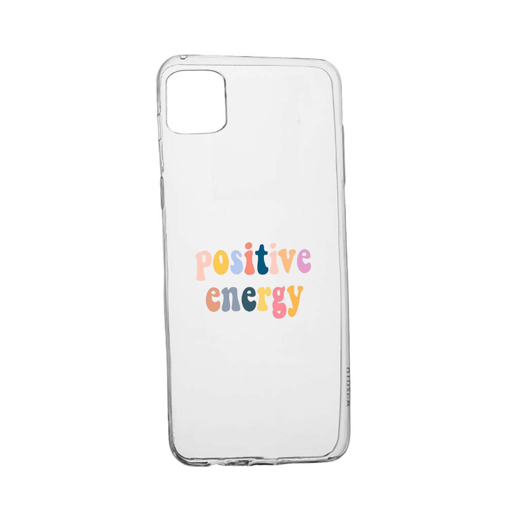 Husa cu mesaj Positive Energy, pentru Apple iPhone 12, rezistenta la uzura, anti-alunecare, din silicon Premium, 479