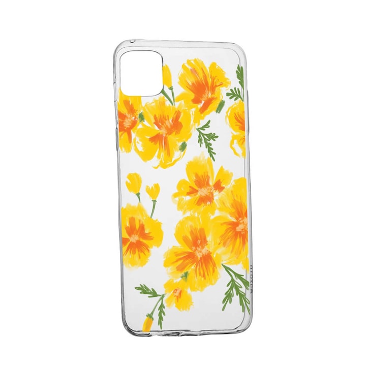 Szilikon védőtok Virágok, Pasztel színek, Huawei P40 Lite, 502