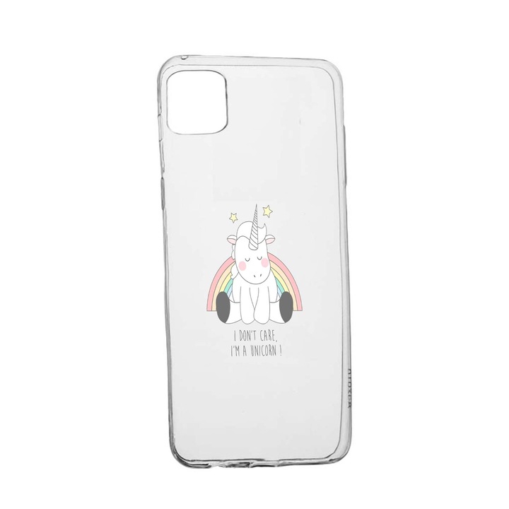 Калъф BestCase Unicorn - I Don't Care, За Realme X50 Pro. Устойчив на надраскване, Противоплъзгащ, 524