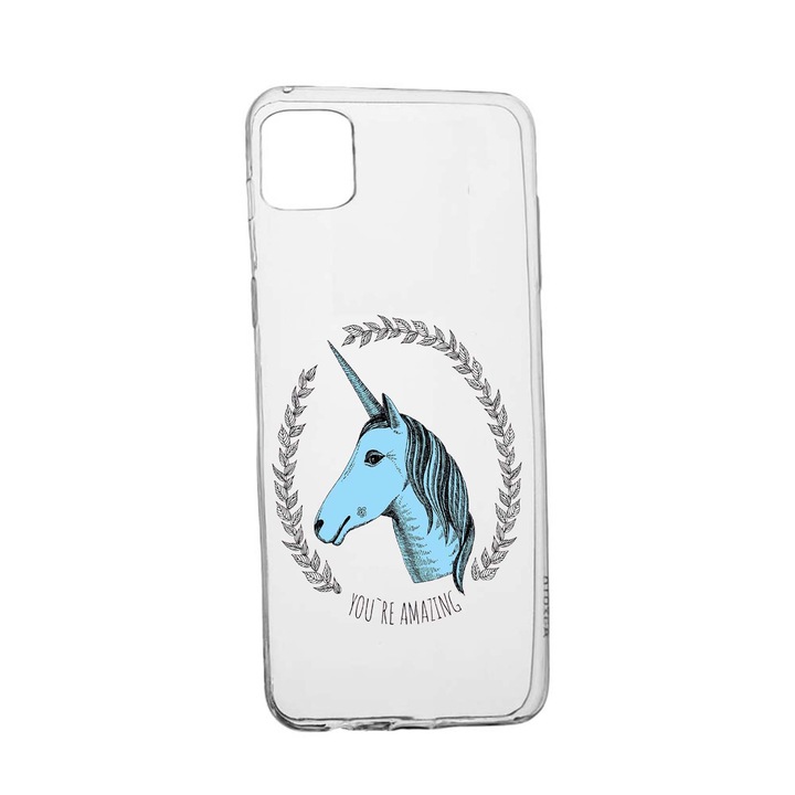 Husa Silicon Unicorn - You're amazing, Compatibila cu Apple iPhone 13 Pro Max, rezistenta la uzura, anti-alunecare, 519