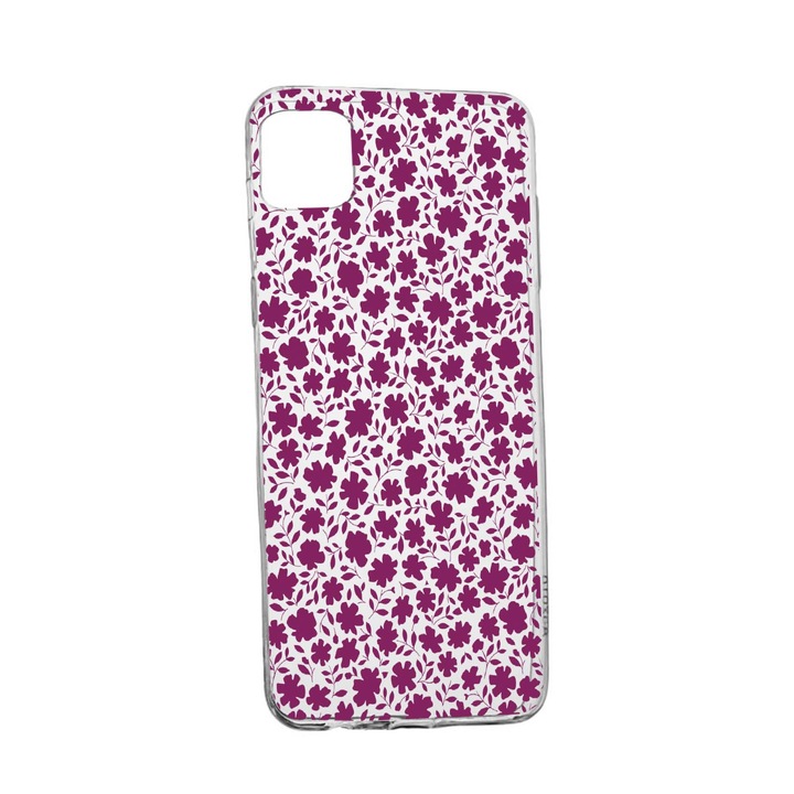 Husa Flowers Pattern, pentru Apple iPhone 12 Pro, rezistenta la uzura, anti-alunecare, din silicon Premium, 627