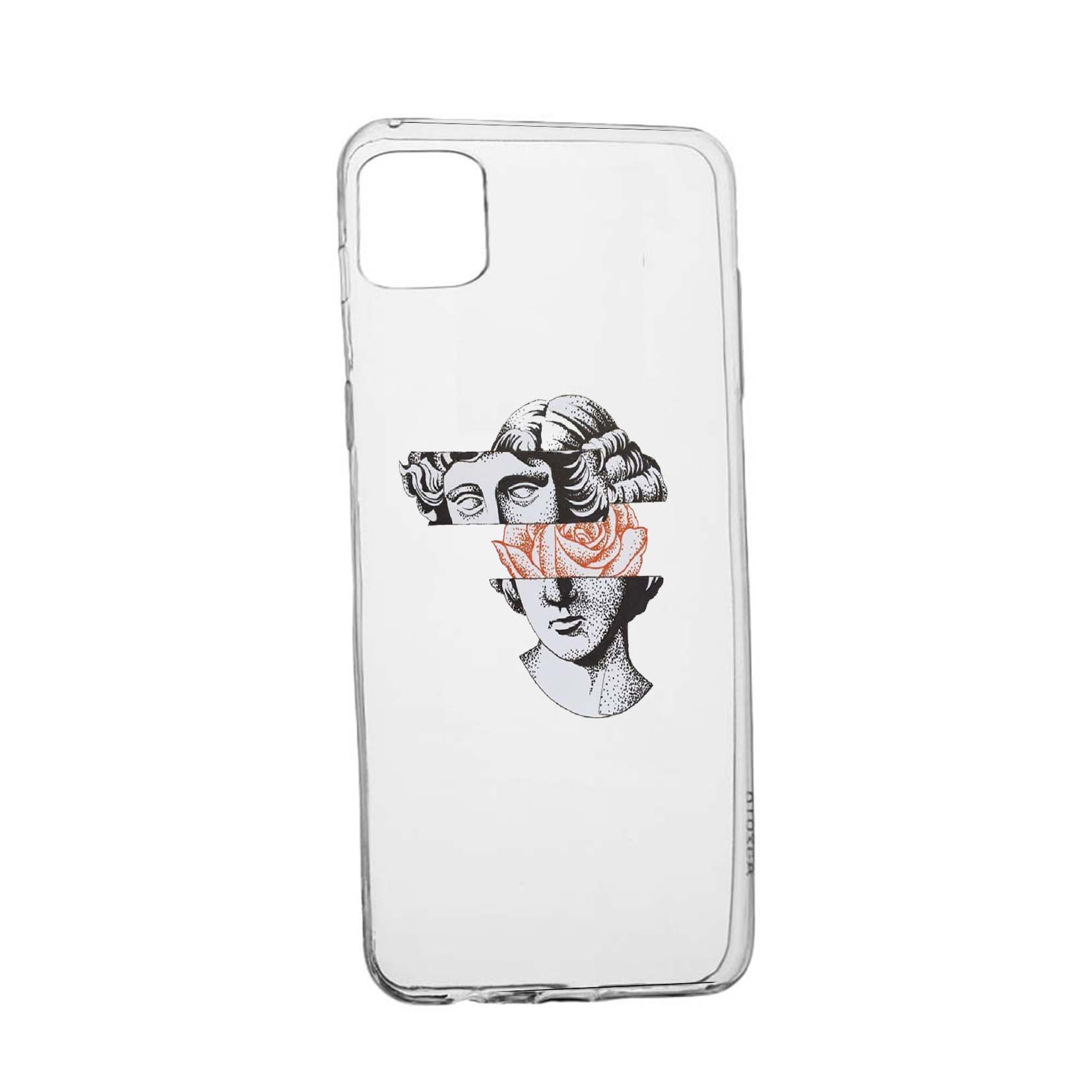 Husa Silicon Statue - Rose, Compatibila cu Apple iPhone 13 Pro, rezistenta la uzura, anti-alunecare, 604