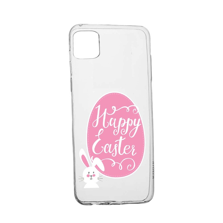 Husa Happy Easter, pentru Apple iPhone 12 Pro Max, rezistenta la uzura, anti-alunecare, din silicon Premium, 689