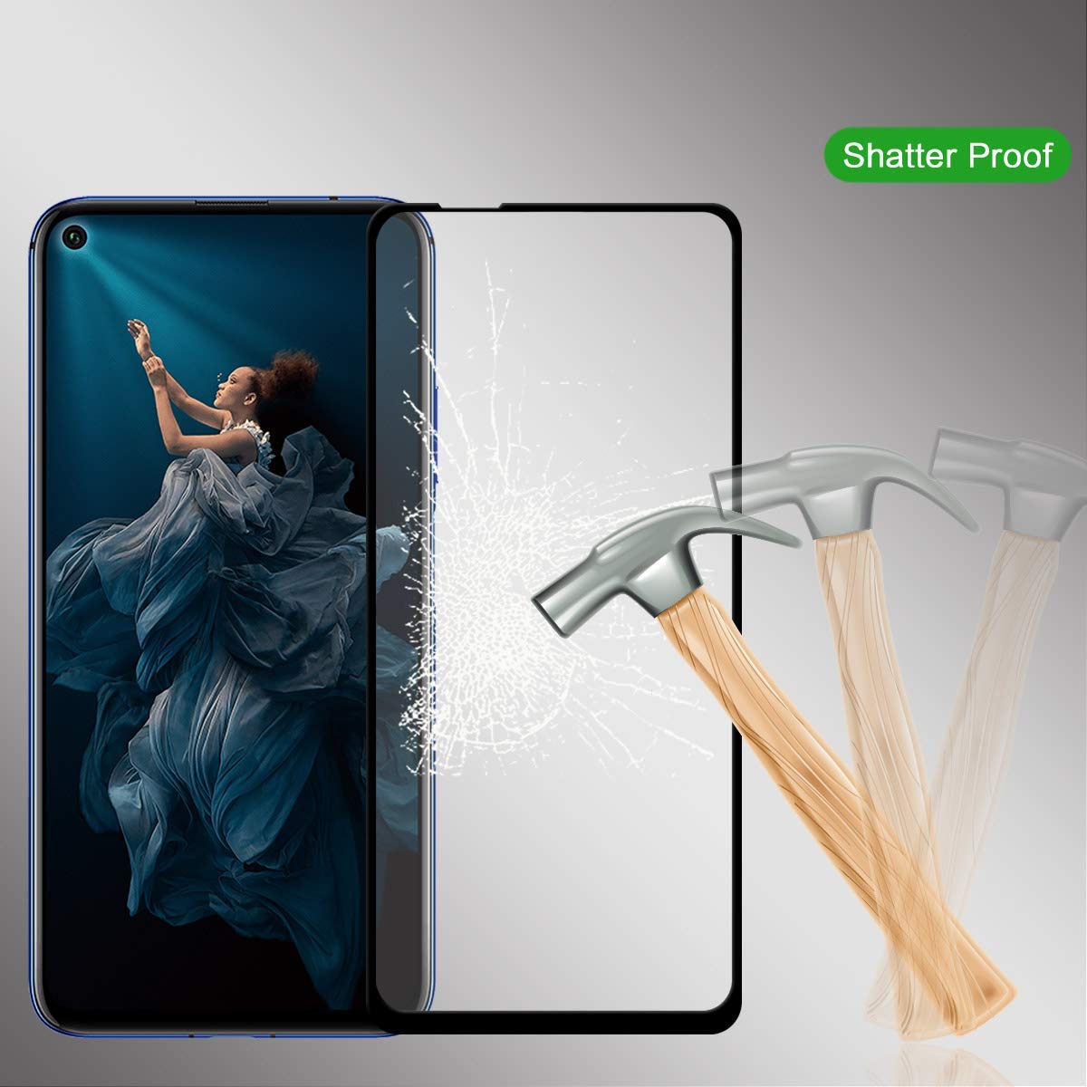 Folie sticla Huawei Nova 5T, cu lipici pe tot ecranul, full cover, full glue, case friendly
