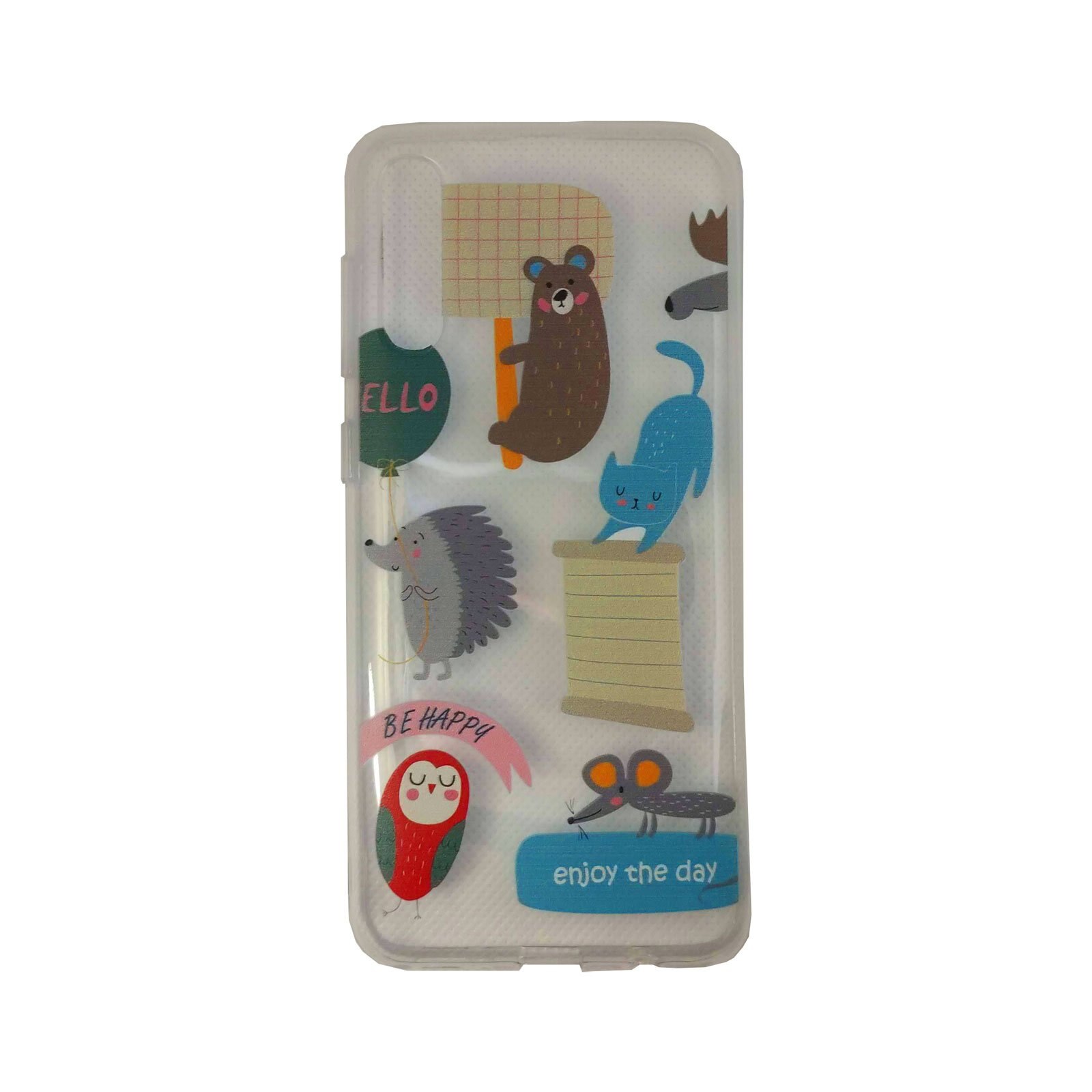 Husa silicon Samsung Galaxy A50 model Be Happy, Antisoc, TPU Multicolor