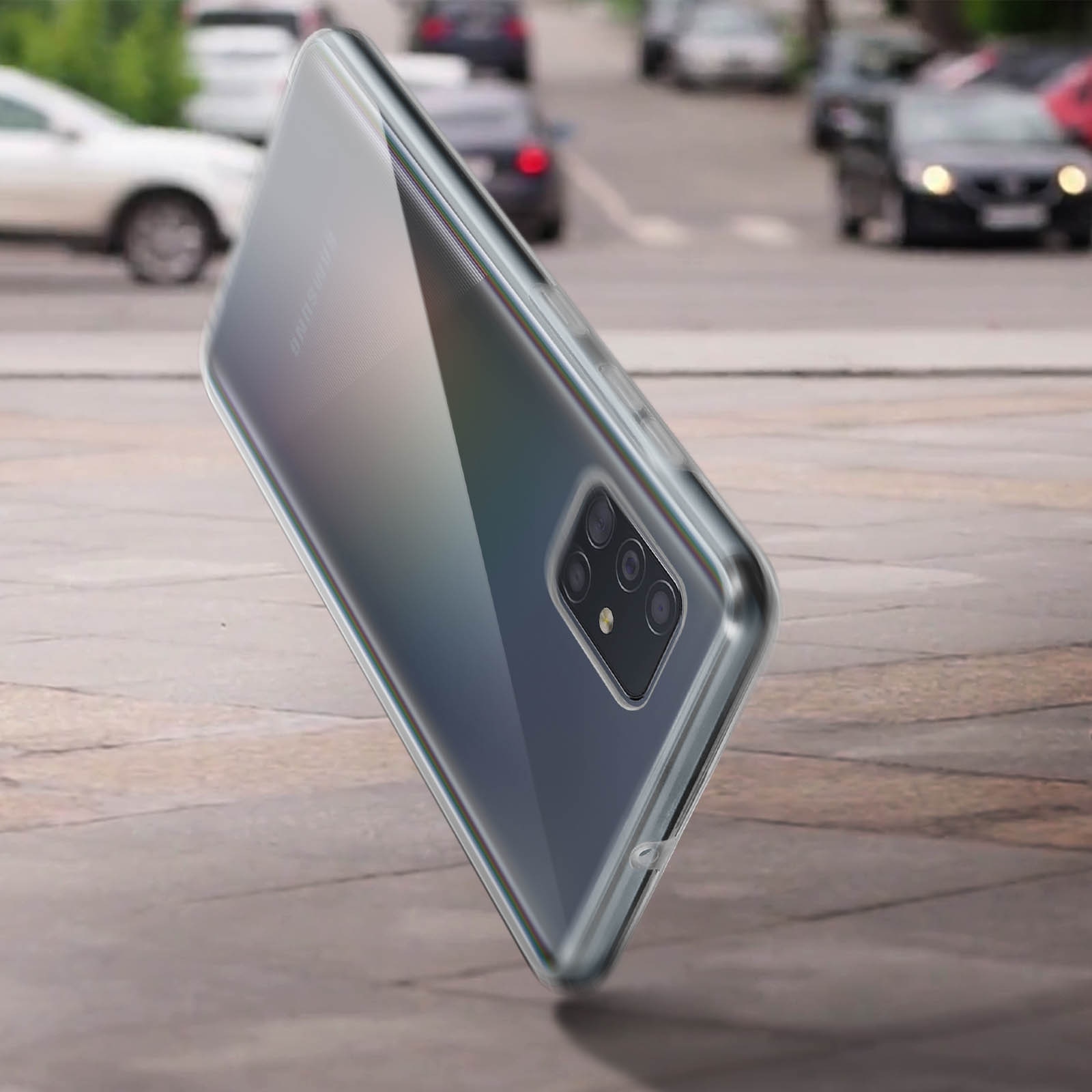 Husa Full TPU 360° (fata + spate) pentru Samsung Galaxy A71, Transparent